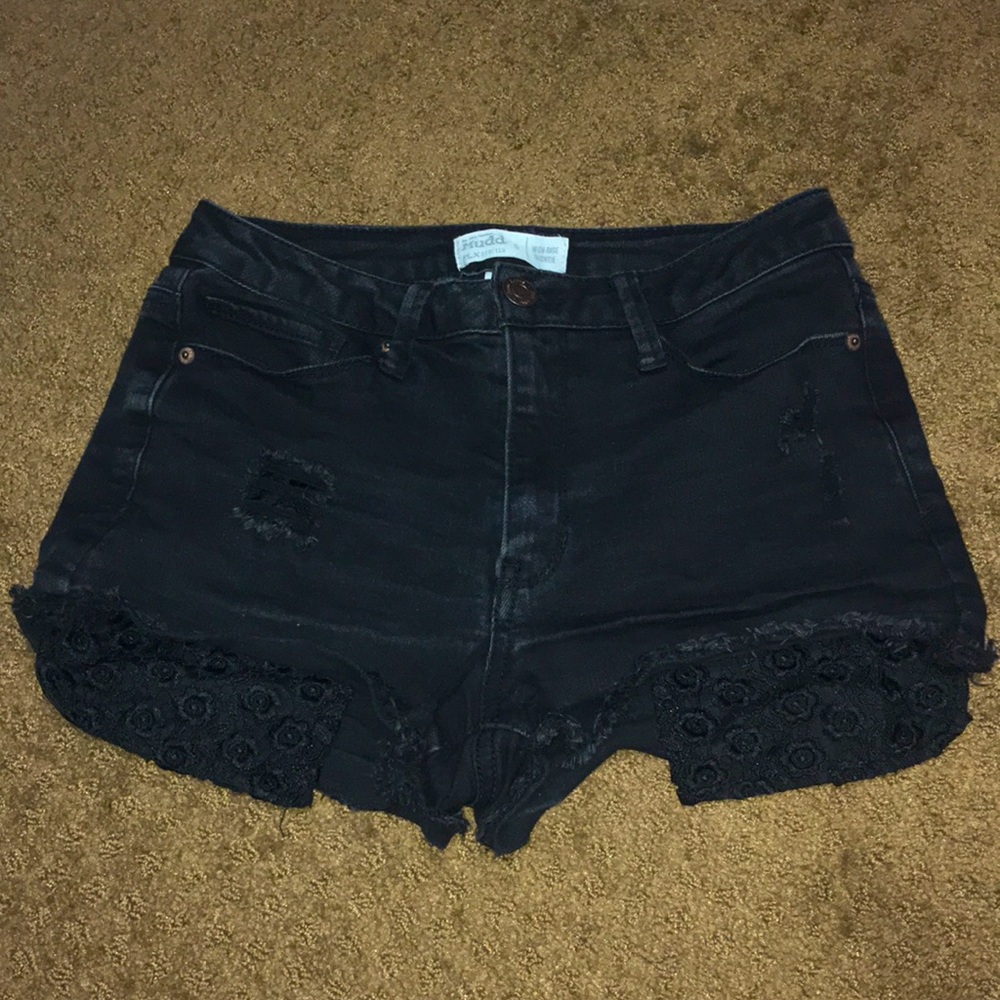 Mudd jean shorts Size 5 black-EUC